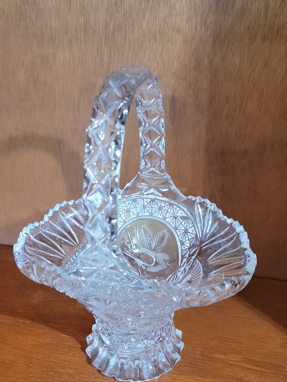 Vintage Hofbauer "The Byrdes" Collection Crystal Basket